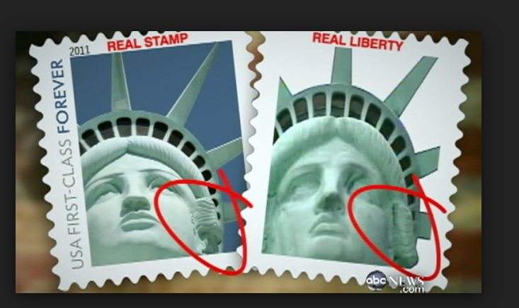 Wrong Statue of Liberty printed on U.S. stamp (it's the Las Vegas one)